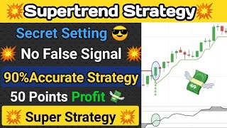 Supertrend Indicator Strategy For Banknifty  90 Accurate  Secret Setting of Supertrend [upl. by Kcirevam596]