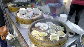 Hong Kong Street Food Shanghai Style Rice Roll Cooked Tofu Dim Sum Chinese Bread [upl. by Enyamert157]