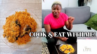 Nigeria PALM OIL RICE RECIPE Concoction Rice  Cook Eat and Organize With Me  Raining day VLOG [upl. by Carlynne]