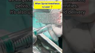 When Spinal Anesthesia is used in surgery  doctor mbbs neet medical anesthesia medicalstudent [upl. by Sisson170]