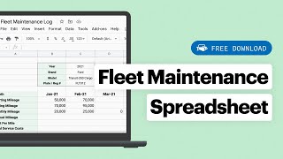 Creating a Fleet Maintenance Spreadsheet w Free Template  Fleet Management Tools [upl. by Mcgruter259]