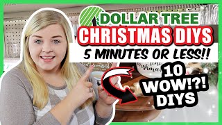 10 NEW DOLLAR TREE CHRISTMAS DIYS 2021 5 minutes or less Krafts by Katelyn [upl. by Sherman]