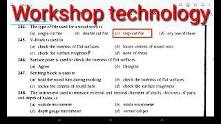 Workshop technology RS KHURMI BOOKMechanical engineering 30 MCQs [upl. by Renfred]