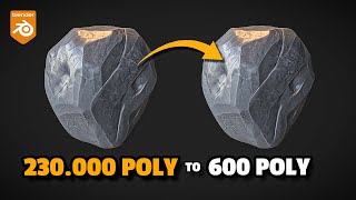 Transfer HIGH POLY details to LOW POLY object in Blender [upl. by Konopka]