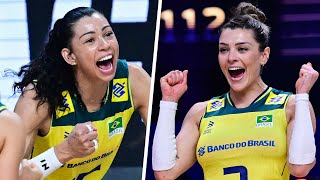 ANA CAROL amp ROSAMARIA all the points in Brasil  Italy  Volleyball Nations League [upl. by Zapot844]