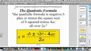 Solving quadratic equations using the quadratic formula [upl. by Anayet449]