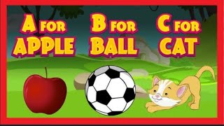 A B C D  a for apple for kids  abc writing pattern ChuChuTV [upl. by Nnylarac]