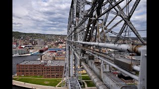 A ride up the South Tower of the Duluth Aerial Lift Bridge special end view of the horns May 1421 [upl. by Josh]