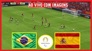 BRASIL X ESPANHA AO VIVO COM IMAGENS  Futebol Feminino SEMIFINAL Jogos Olímpicos Paris 2024 FIFA24 [upl. by Yvad]