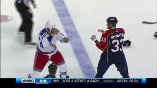 Donald Brashear vs Steve MacIntyre Nov 25 2009 [upl. by Rosetta]