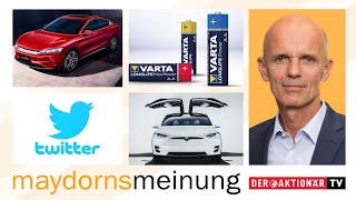 Maydorns Meinung BYD Tesla Twitter Livent Standard Lithium Encavis SunPower SolarEdge Varta [upl. by Lat]