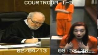 Teenager giving judge the finger lands her in jail [upl. by Nathanil97]