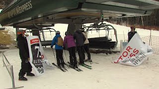 Lutsen ski resort celebrates 75th year with new chairlift [upl. by Nnayllek813]