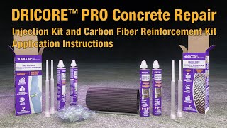 DRICORE PRO Concrete Repair Kits Application Instructions SingleTubes [upl. by Ricoriki510]