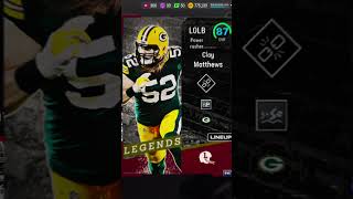 I added 86 Overall Clay Matthews to My Packers Theme Team in Madden 25 Ultimate Team [upl. by Newkirk]