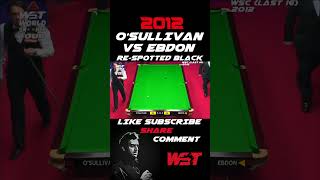 Ronnie vs Ebdon 2012 WSC ReSpotted Black ronnie shorts snooker snookermoments snookerworld [upl. by Suoivatram]