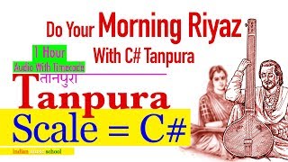 C Scale Tanpura  1 Hour C Scale Tanpura  सी शार्प स्केल तानपुरा पहला काला  C Sharp Scale [upl. by Nata]