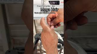 Confecção de Mega Hair cola de Queratina shots cursodemegahair [upl. by Riatsila]