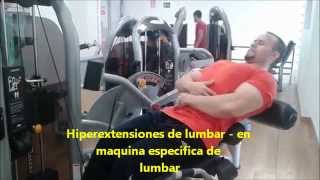 Hiperextensiones de lumbar en maquina especifica de lumbar ejercicios de lumbar [upl. by Boru]