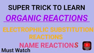 Chemistry Name Reactions trickBenzene amp Phenol reactionsELECTROPHILIC SUBSTITUTION REACTIONS [upl. by Enahc409]