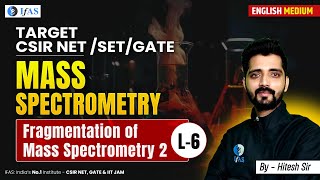 Fragmentation Of Mass Spectrometry CSIR NET 2024  Mass Spectrometry In CSIR NET 2024  Lec 6  IFAS [upl. by Aneles]