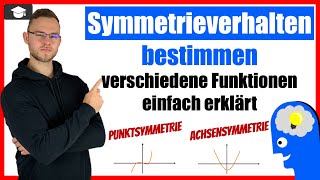 Symmetrie von Funktionen  Symmetrieverhalten bestimmen [upl. by Kylstra]