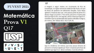 FUVEST 2025 Q17  A imagem a seguir mostra um cruzamento da Rua daConsolação na região central [upl. by Misty]