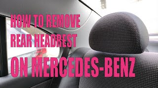 How to remove rear headrests on MercedesBenz [upl. by Tsuda]