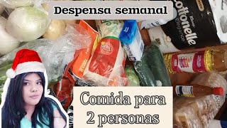 DESPENSA SEMANAL ✅️ DESPENSA PARA 2 PERSONAS 👩‍❤️‍👨 [upl. by Fadas811]