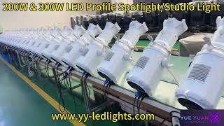 200W 300W LED Profiel Spotlight studiolighting profilelight shorts [upl. by Clevey]