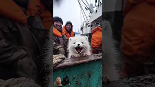 Arctic Foxs Magical Rescue at Sea 🦊 ⛵ArcticFox WildlifeRescue SeaRescue ArcticLife Fishermen [upl. by Obau]