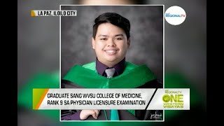 One Western Visayas Graduate sang WVSU College of Medicine Rank 9 sa Physician Licensure Exam [upl. by Sherline]