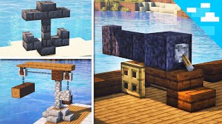 Minecraft 10 Pirate Build Hacks [upl. by Lrub]