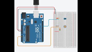 Photoresistor example in Tinkercad simulator [upl. by Llertnor297]