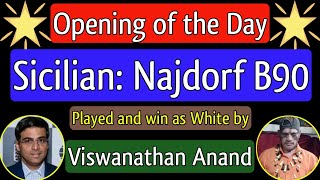 Sicilian Najdorf B90  Viswanathan Anand 2015 chess [upl. by Lebatsirhc323]