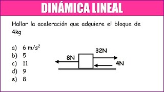 HALLAR LA ACELERACIÓN QUE ADQUIERE EL BLOQUE DE 4KG [upl. by Erasaec]