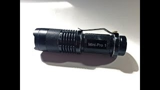 SOLARAY MINIPRO 1 300 Lumens Tactical LED Flashlight Unboxing amp Review [upl. by Montfort]