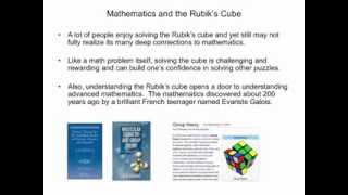 Galois Algebra and the Rubiks cube [upl. by Colman]