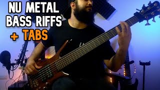 Las mejores 7 lineas de bajo de NU METAL  tabs [upl. by Alletsyrc]