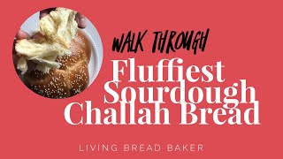 Fluffiest SOURDOUGH challah bread—how to make challah STEP by STEP [upl. by Katherine]