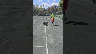 FillingRolling amp Resurfacing ClayHarTruRubico Tennis Courts in Heavy Traffic Areas [upl. by Easter708]