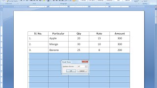 Shortcut key to Insert Rows in Table in MS Word [upl. by Janessa]