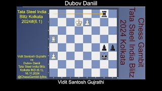 Vidit Santosh Gujrathi vs Dubov Daniil TATA STEEL INDIA BLITZ 20246 1 [upl. by Salmon144]