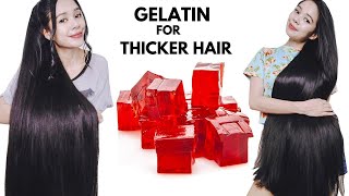 How To Use Gelatin For Thicker Hair amp Faster Hair Growth Get Stronger Hair amp Prevent Breakage [upl. by Airolg]