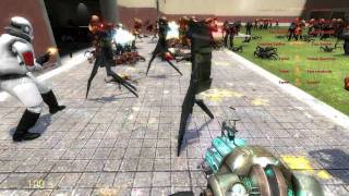 zombie vs turret and combine elite vs me [upl. by Fritts]