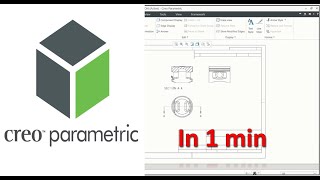 How to create a section view in ptc CREO 7 drawing beginner tutorial step by step guide [upl. by Strong]