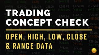 Trading Concept Check OHLCR Data Open High Low Close amp Range [upl. by Jaret]