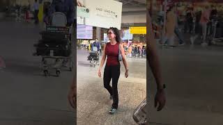 Sanya Malhotra Spotted at Mumbai Airport sanyamalhotra [upl. by Aneert]