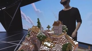 Minecraft Hololens Gameplay Demo  E3 2015  HD [upl. by Schmitz]