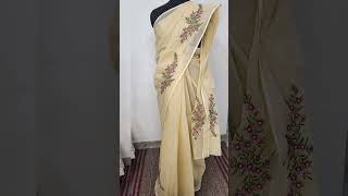 Embroidered kota sarees with beautiful color combinations For orders please WhatsApp to 9746796416 [upl. by Wylie838]